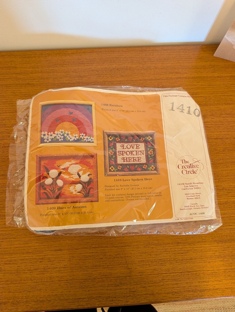 Vintage 80s The Creative Circle Needlepoint CrossStitch Sampler Love Spoken Here